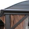 Picture of Modern Aluminium Four-Corner Gazebo Tent Sun Shelter for Villa Terrace and Garden