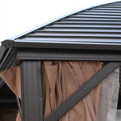 Modern Aluminium Four-Corner Gazebo Tent Sun Shelter for Villa Terrace and Garden