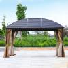 Picture of Modern Aluminium Four-Corner Gazebo Tent Sun Shelter for Villa Terrace and Garden