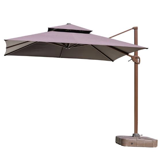 Picture of Sun Protection Roman Patio Umbrella, Large Outdoor Shade for Terrace, Garden and Balcony