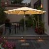 Picture of Outdoor Centre Pole Patio Umbrella, Solar Powered, Folding, for Balcony and Market Stalls