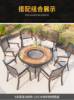 Picture of European Style Wrought Iron Outdoor Table and Chair Set, Garden BBQ Dining Furniture