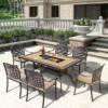 Picture of Cast Aluminium Outdoor Long Table and Chair Set, Waterproof, Sun-Resistant, for Guesthouses