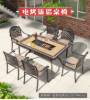Picture of Cast Aluminium Outdoor Long Table and Chair Set, Waterproof, Sun-Resistant, for Guesthouses