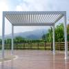 Picture of Outdoor Aluminium Gazebo with Motorised Louvre Roof, Chinese Style Rain and Shade Pavilion