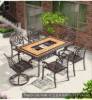 Picture of Cast Aluminium Outdoor Long Table and Chair Set, Waterproof, Sun-Resistant, for Guesthouses
