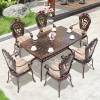 Picture of Cast Aluminium Outdoor Table and Chair Set for Villa Garden, Balcony and Terrace, Sun-Resistant