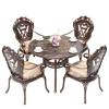 Picture of Cast Aluminium Outdoor Table and Chair Set for Villa Garden, Balcony and Terrace, Sun-Resistant