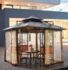 Picture of Polycarbonate Roof Four-Post Gazebo, Outdoor Market Stall Shade Umbrella, Park Pavilion