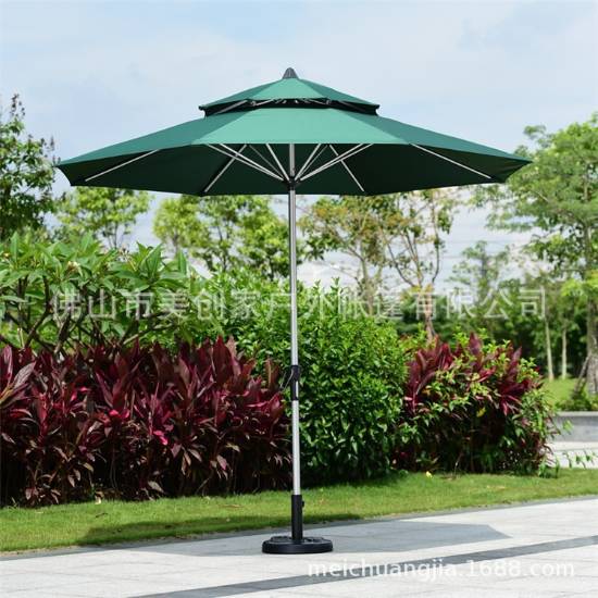 Picture of Large Outdoor Folding Centre Pole Patio Umbrella for Balcony, Advertising and Market Stalls