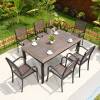 Picture of Wood Plastic Composite Outdoor Table and Chair Set, Treated Timber, Waterproof Patio Furniture
