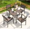 Picture of Wood Plastic Composite Outdoor Table and Chair Set, Treated Timber, Waterproof Patio Furniture