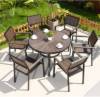 Picture of Wood Plastic Composite Outdoor Table and Chair Set, Treated Timber, Waterproof Patio Furniture