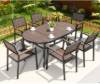 Picture of Wood Plastic Composite Outdoor Table and Chair Set, Treated Timber, Waterproof Patio Furniture