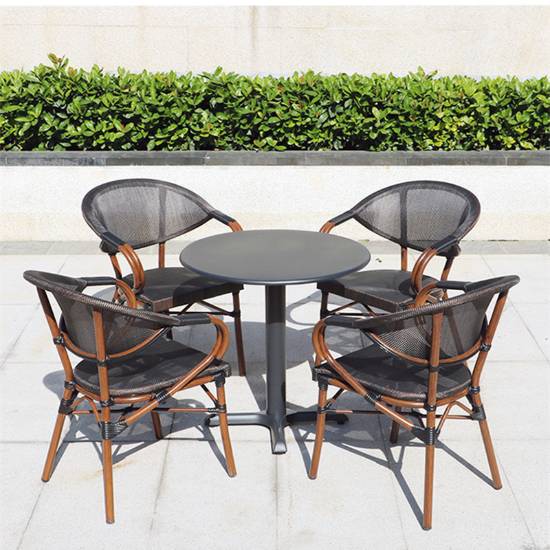 Picture of Mesh Fabric Rattan Outdoor Chair and Coffee Table Set for Garden, Patio and Balcony