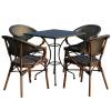 Picture of Mesh Fabric Rattan Outdoor Chair and Coffee Table Set for Garden, Patio and Balcony
