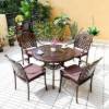 Picture of Cast Aluminium Outdoor Table and Chair Set for Terrace, Balcony and Garden