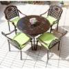 Picture of Cast Aluminium Outdoor Table and Chair Set for Terrace, Balcony and Garden