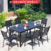 Picture of Outdoor Wood Plastic Composite Table and Chair Set, Treated Timber Patio Dining