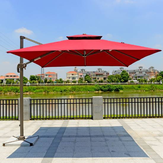Picture of Sun Protection Roman Umbrella, Large Outdoor Patio and Beach Umbrella for Cafes