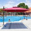Picture of Sun Protection Roman Umbrella, Large Outdoor Patio and Beach Umbrella for Cafes