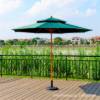 Picture of Outdoor Centre Pole Patio Umbrella, Large Folding Sun Shade for Balcony and Beach