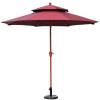 Picture of Outdoor Centre Pole Patio Umbrella, Large Folding Sun Shade for Balcony and Beach