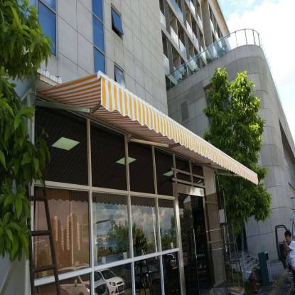Picture of Folding Retractable Awning, Manual Crank or Electric, for Balconies, Gardens and Shopfronts