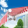 Picture of Folding Retractable Awning, Manual Crank or Electric, for Balconies, Gardens and Shopfronts