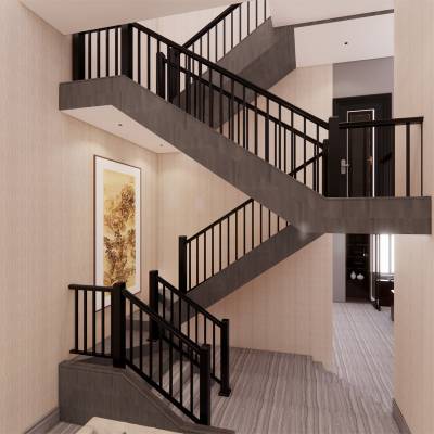 Aluminium Alloy Stair Handrail, Balcony Balustrade for Loft, Villa Indoor Corridor Zinc Steel Guard Rail