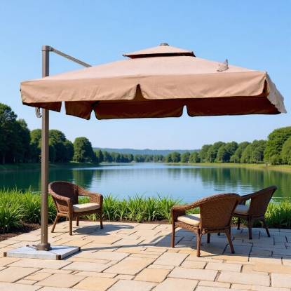 Picture of Large Roman Patio Umbrella for Terrace, Balcony and Market Stalls, Villa Garden Shade