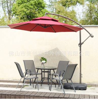 Picture of Outdoor Banana Cantilever Umbrella, Large Patio and Beach Sun Umbrella for Market Stalls
