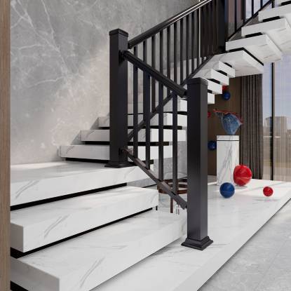 Picture of Aluminium Alloy and Zinc Steel Stair Handrail, Balcony Balustrade for Loft and Bay Window, Villa Corridor Fence
