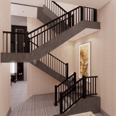 Aluminium Alloy Stair Handrail, Balcony Balustrade for Loft, Villa Indoor Corridor Zinc Steel Guard Rail