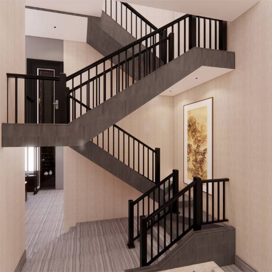 Picture of Aluminium Alloy Stair Handrail, Balcony Balustrade for Loft, Villa Indoor Corridor Zinc Steel Guard Rail