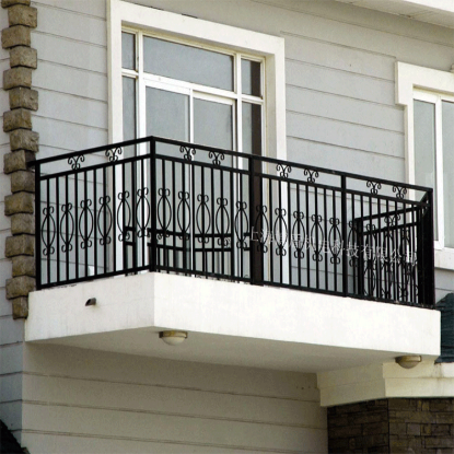 Picture of Zinc Steel Balcony Railing, Stair Handrail Balustrade, Vintage Iron Fence, Assembled Fencing