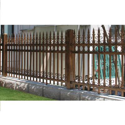 Dunzhi Zinc Steel Fence for Villa Courtyard, Aluminium Boundary Wall Railing, Minimalist Outdoor Garden Fence