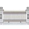 Picture of Aluminium Alloy Fence for Villa Courtyard, Estate Boundary Wall Railing, Garden Iron Style Guard Rail