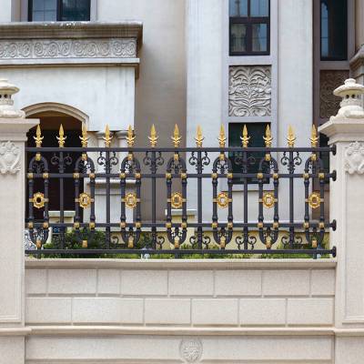Aluminium Alloy Estate Boundary Wall Fence, Outdoor Simple European Style Villa Courtyard Railing