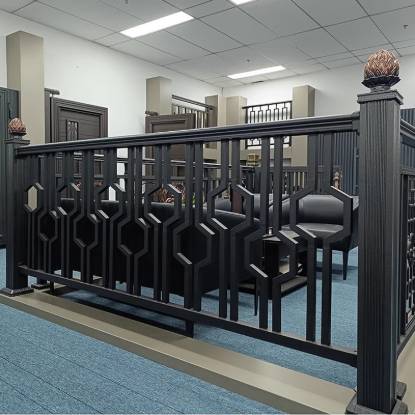 Picture of Aluminium Alloy Rooftop Railing for Estate Villa, Stair Handrail, Zinc Steel Balustrade, Outdoor Aluminium Fence