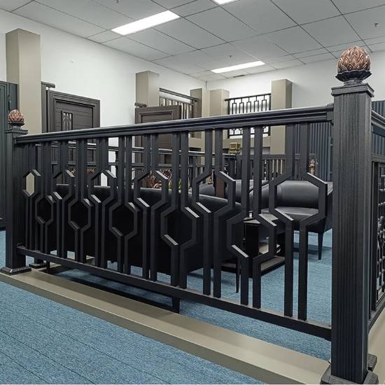 Picture of Aluminium Alloy Rooftop Railing for Estate Villa, Stair Handrail, Zinc Steel Balustrade, Outdoor Aluminium Fence