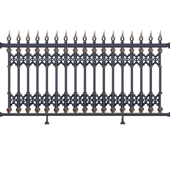 Picture of Aluminium Alloy Fence for Villa Courtyard, Estate Boundary Wall Railing, Garden Iron Style Guard Rail
