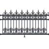 Picture of Aluminium Alloy Estate Boundary Wall Fence, Outdoor Simple European Style Villa Courtyard Railing