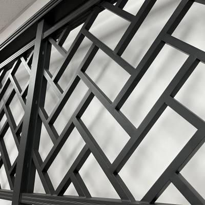 Aluminium Alloy Rooftop Railing, Villa Aluminium Balcony Balustrade, Wrought Iron Terrace Stair Handrail