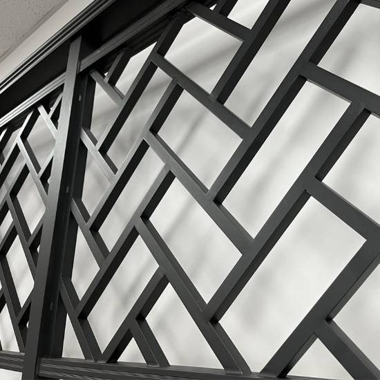 Picture of Aluminium Alloy Rooftop Railing, Villa Aluminium Balcony Balustrade, Wrought Iron Terrace Stair Handrail