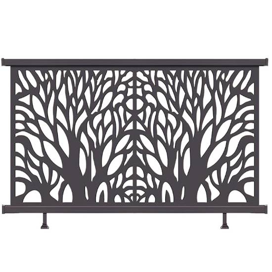 Picture of Chinese Style Minimalist Aluminium Alloy Balcony Railing, Premium Villa Outdoor Courtyard Aluminium Fence
