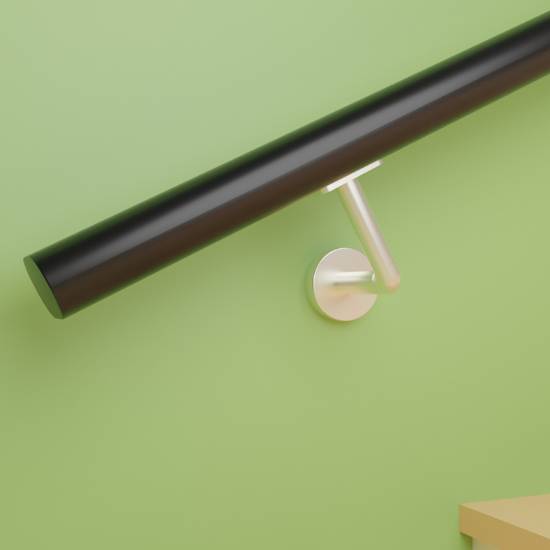 Picture of Wall-Mounted Handrail for Stairs in Aluminium or Stainless Steel, for Elderly, Disabled, Schools, Homes and Children
