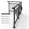 Picture of Aluminium and Zinc Steel Balcony Balustrade Handrail, Curved Wrought Iron Outdoor Terrace Railing for Villas