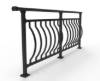 Picture of Aluminium and Zinc Steel Balcony Balustrade Handrail, Curved Wrought Iron Outdoor Terrace Railing for Villas
