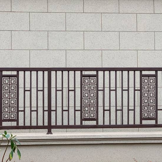 Picture of Zinc Steel Balcony Balustrade, Rust-Proof Wrought Iron Style Outdoor Fence, Modern
